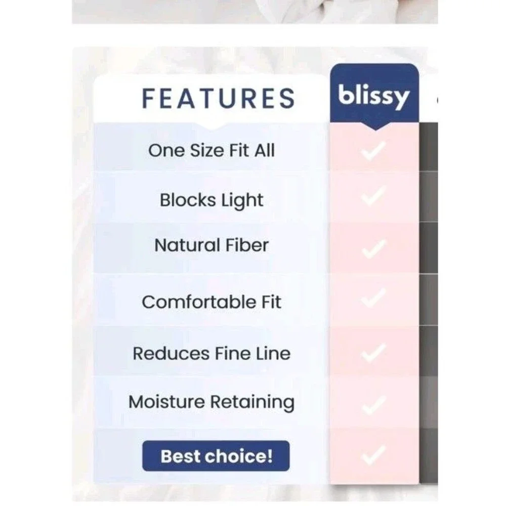 Blissy 100% Mulberry Silk Sleep Mask Pink 22 Momme Luxury Eye Cover NIB NWT